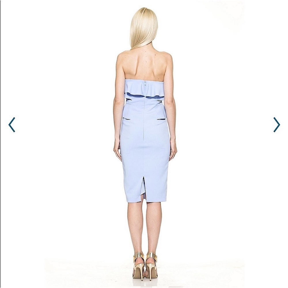 Alexia Admor Light Blue Strapless Cascading Ruffles Mini Dress New With Tags 14 - Picture 16 of 16